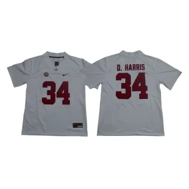 Alabama Crimson Tide 34 Damien Harris White Nike College Football Jersey