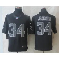 Nike Limited Oakland Raiders #34 Jackson Impact Black Jerseys