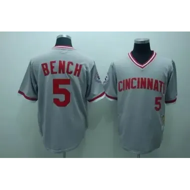 Cincinnati Reds #5 Bench m&n grey Jerseys