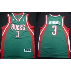 Milwaukee Bucks #3 Brandon Jennings Revolution 30 Swingman Green Jerseys