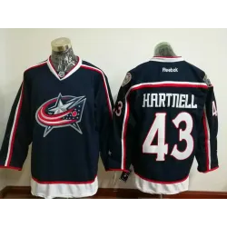 Blue Jackets #43 Scott Hartnell Navy Blue Home Stitched NHL Jersey