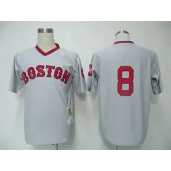 Boston Red Sox #8 Yastrzemski Grey M&N Jerseys