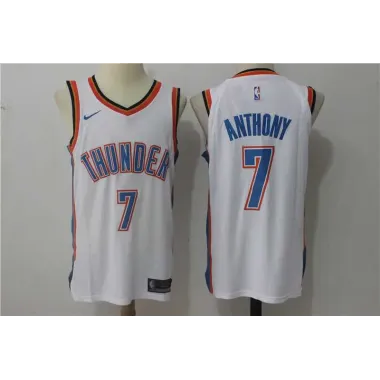 Nike Oklahoma City Thunder #7 Carmelo Anthony White Stitched NBA Jersey