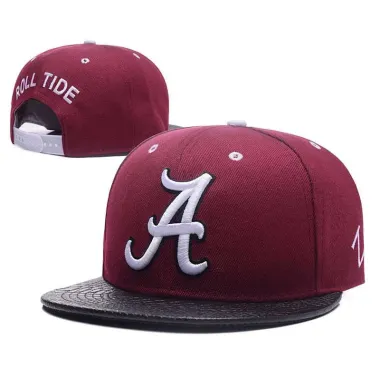 Alabama Crimson Tide Team Logo Burgundy Black Adjustable Hat GS