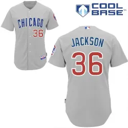 #36 Edwin Jackson Light Gray MLB Jersey-Chicago Cubs Stitched Cool Base Baseball Jersey