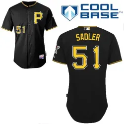 #51 Casey Sadler Black MLB Jersey-Pittsburgh Pirates Stitched Cool Base Baseball Jersey