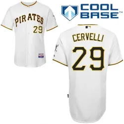 #29 Francisco Cervelli White MLB Jersey-Pittsburgh Pirates Stitched Cool Base Baseball Jersey