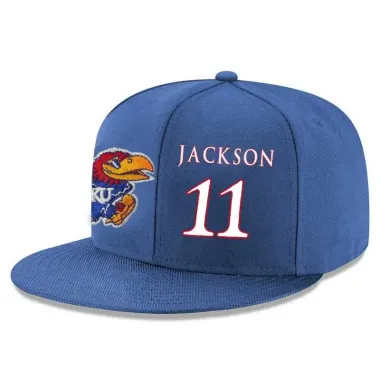 Kansas Jayhawks #11 Josh Jackson Blue Adjustable Hat