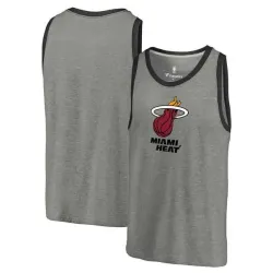 Miami Heat Team Essential Tri-Blend Tank Top - Heather Gray