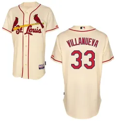 #33 Carlos Vilanueva Cream MLB Jersey-St. Louis Cardinals Stitched Cool Base Baseball Jersey