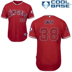 #38 Joe Smith Red MLB Jersey-Los Angeles Angels Of Anaheim Stitched Cool Base Baseball Jersey