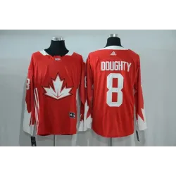 Team Canada #8 Drew Doughty 2016 World Cup of Hockey Olympics Game Red Men\'s Stitched NHL Jersey