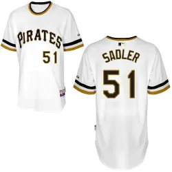 #51 Casey Sadler White Pullover MLB Jersey-Pittsburgh Pirates Stitched Player Baseball Jersey