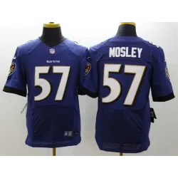 Nike Baltimore Ravens #57 Mosley Purple Elite Jerseys