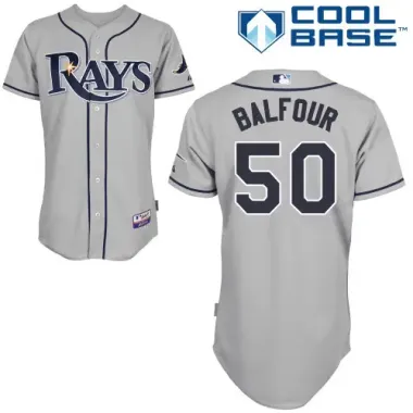 #50 Grant Balfour Gray MLB Jersey-Tampa Bay Rays Stitched Cool Base Baseball Jersey