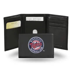 Minnesota Twins Wallet Trifold Leather Embroidered