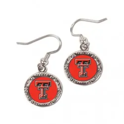 Texas Tech Red Raiders Earrings Round Style - Special Order