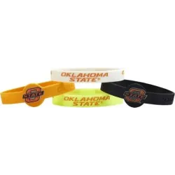 Oklahoma State Cowboys Bracelets - 4 Pack Silicone - Special Order