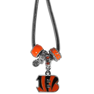 Cincinnati Bengals Necklace Euro Bead Style - Special Order