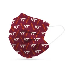 Virginia Tech Hokies Face Mask Disposable 6 Pack