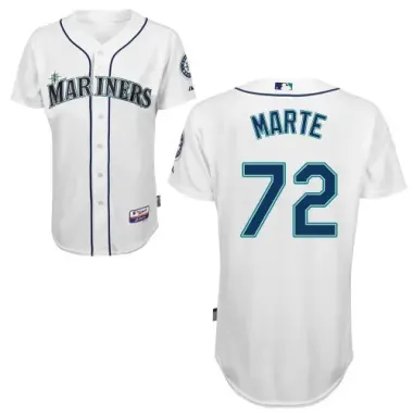 #72 Ketel Marte White MLB Jersey-Seattle Mariners Stitched Cool Base Baseball Jersey