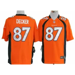 Nike Denver Broncos #87 Eric Decker Game Orange Jerseys