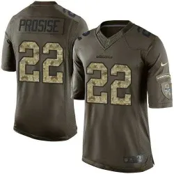 Glued Nike Seattle Seahawks #22 C J Prosise Men\'s Green Salute to Service NFL Limited Jersey