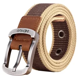 Men\'s Outdoor Casual Canvas Pin Buckle Belt