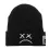 Embroidered Knitted Hat With Sad Face Expression