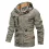 Men's Mid-length Plus Fleece Waterproof And Oil-proof Outdoor Hooded Jacket