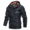 Men's Mid-length Plus Fleece Waterproof And Oil-proof Outdoor Hooded Jacket