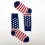 Men's American Flag Alphabet Jacquard Mid-Length Cotton Socks