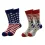 Men's American Flag Alphabet Jacquard Mid-Length Cotton Socks