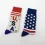 Men's American Flag Alphabet Jacquard Mid-Length Cotton Socks