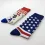 Men's American Flag Alphabet Jacquard Mid-Length Cotton Socks