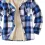 Men's Checkered Textured Winter Thick Hooded Jacket