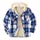 Men's Checkered Textured Winter Thick Hooded Jacket