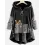 Loose Casual Cat Print Lamb Wool Cardigan Hooded Coat