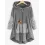 Loose Casual Cat Print Lamb Wool Cardigan Hooded Coat