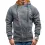 Men's Outdoor Fleece Warm Color Contrast Zipper Tactical Sweatshirt