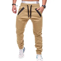 Men\'s Cargo Jogger Pants Tactical Cargo Multiple Pockets Full Length Casual Inelastic Outdoor Pants