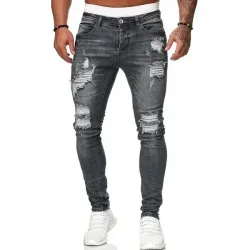 Men\'s Stylish Sporty Casual Sporty Streetwear Comfort Jeans Trousers Denim Daily Sports Pants