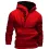 Men's Fashion Casual Letter Print Side Zip Hoodie