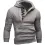 Men's Fashion Casual Letter Print Side Zip Hoodie