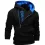 Men's Fashion Casual Letter Print Side Zip Hoodie