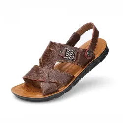 Men\'s Genuine Leather Soft Sandals