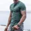 Men's Spring/Summer Henley Stretch Slim T-Shirt