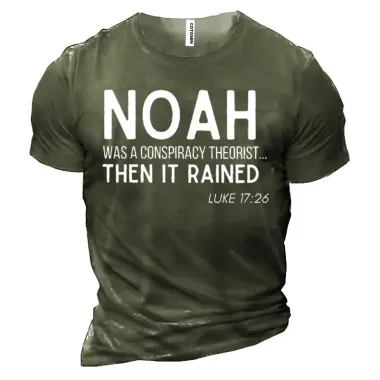 Noah Conspiracy Theorist Men's Short Sleeve Cotton T-Shirt