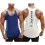 Men's Contrast Print Sports Fitness Tank Top