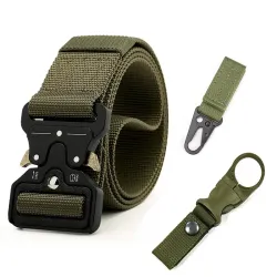 Men\'s Nylon Metal Buckle Outdoor Tactical Training Belt